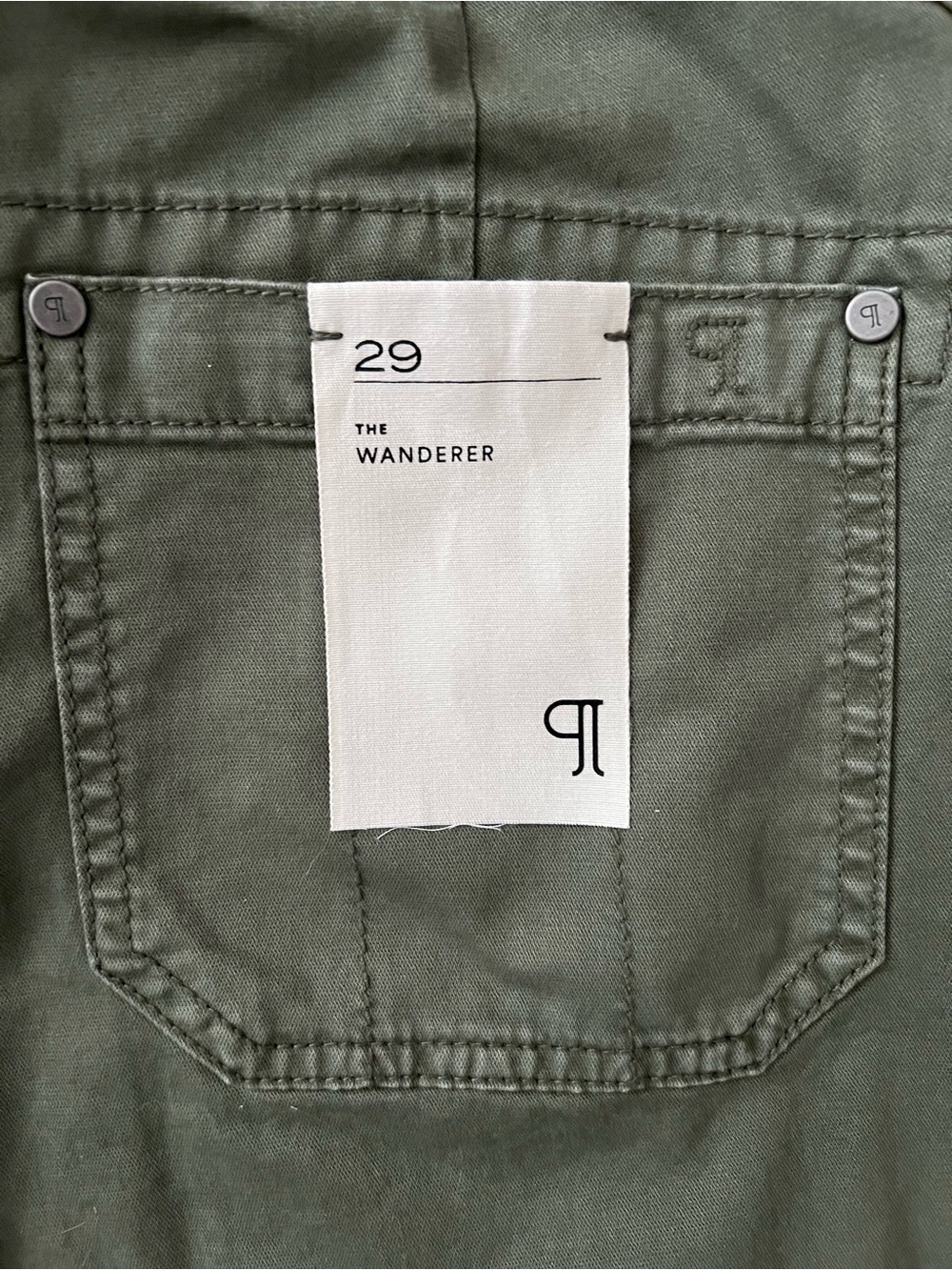 Pilcro Straight-Leg Utility Jeans in Olive - Picture 7 of 7